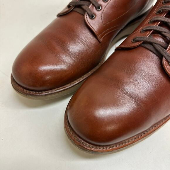 EXCELLENT Alden 306 Brown Calfskin Plain Toe Boot CDI Last Made in USA 10.5 AA/B - Picture 8 of 12